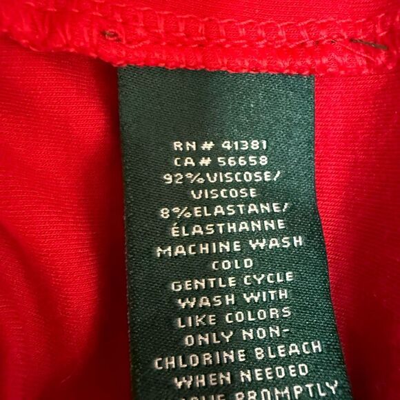 Lauren Ralph Lauren front tie flattering soft stretch knit dress v-neck size XL - Picture 7 of 9